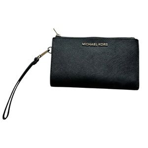 Michael Kors Black and Gold Wristlet Wallet